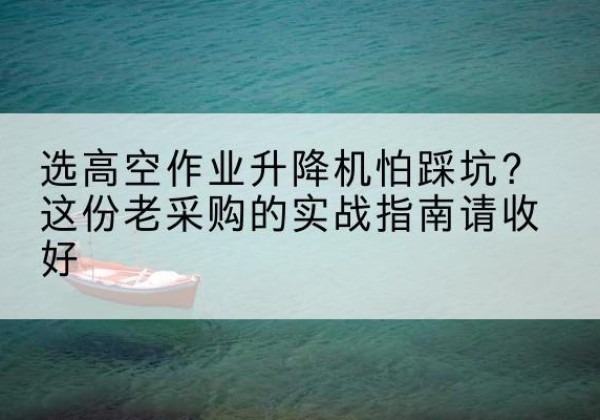 双塔高空作业升降机厂家推荐-选高空作业升降机怕踩坑？这份老采购的实战指南请收好