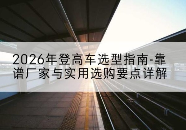 双塔登高车厂家推荐-2026年登高车选型指南-靠谱厂家与实用选购要点详解